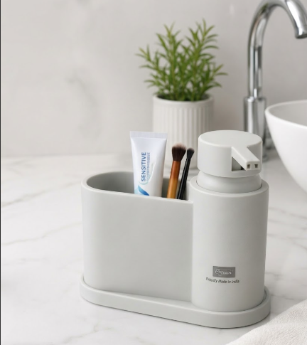 MULTIPURPOSE HOLDER WITH SOAP DISPENSER