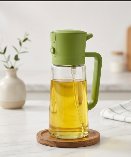 SPRAYABLE AND POURABLE OIL BOTTLE