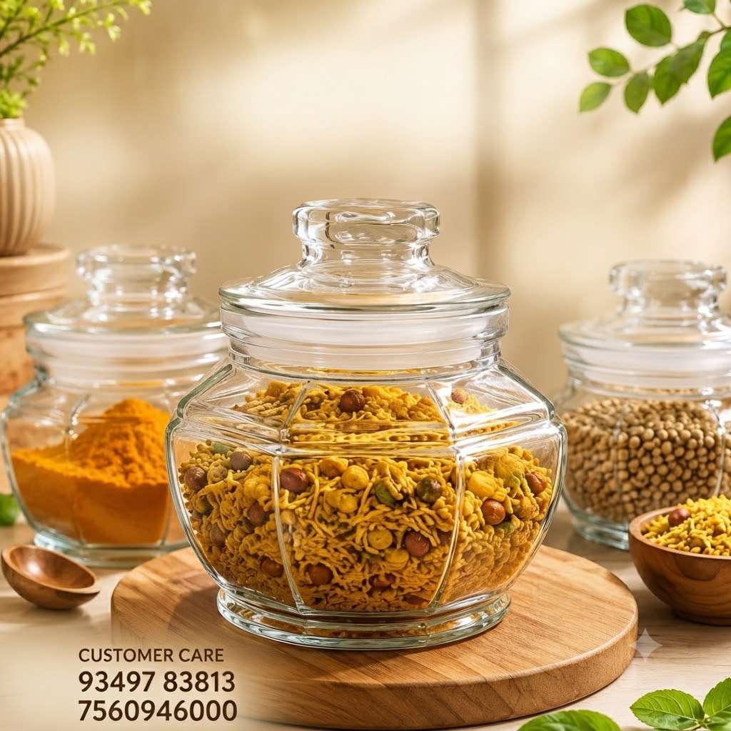 GLASS STORAGE JAR.